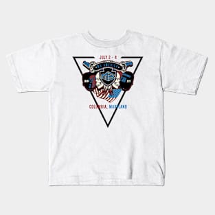 vintage triangle m3 america grey Kids T-Shirt